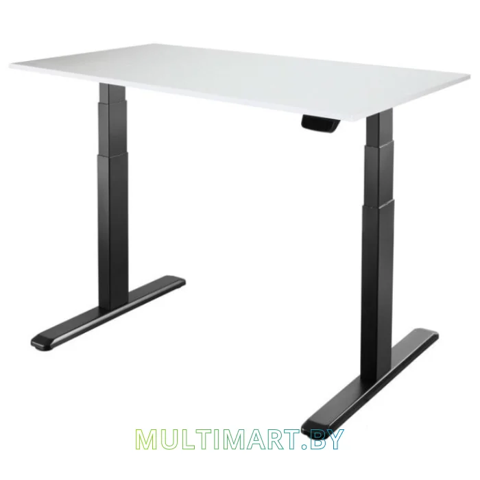 Стол для работы стоя ErgoSmart Unique Ergo Desk 1380x800x18мм (альпийский белый/черный)